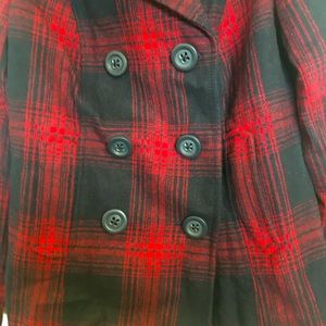 Women’s Red Black Coat Jacket